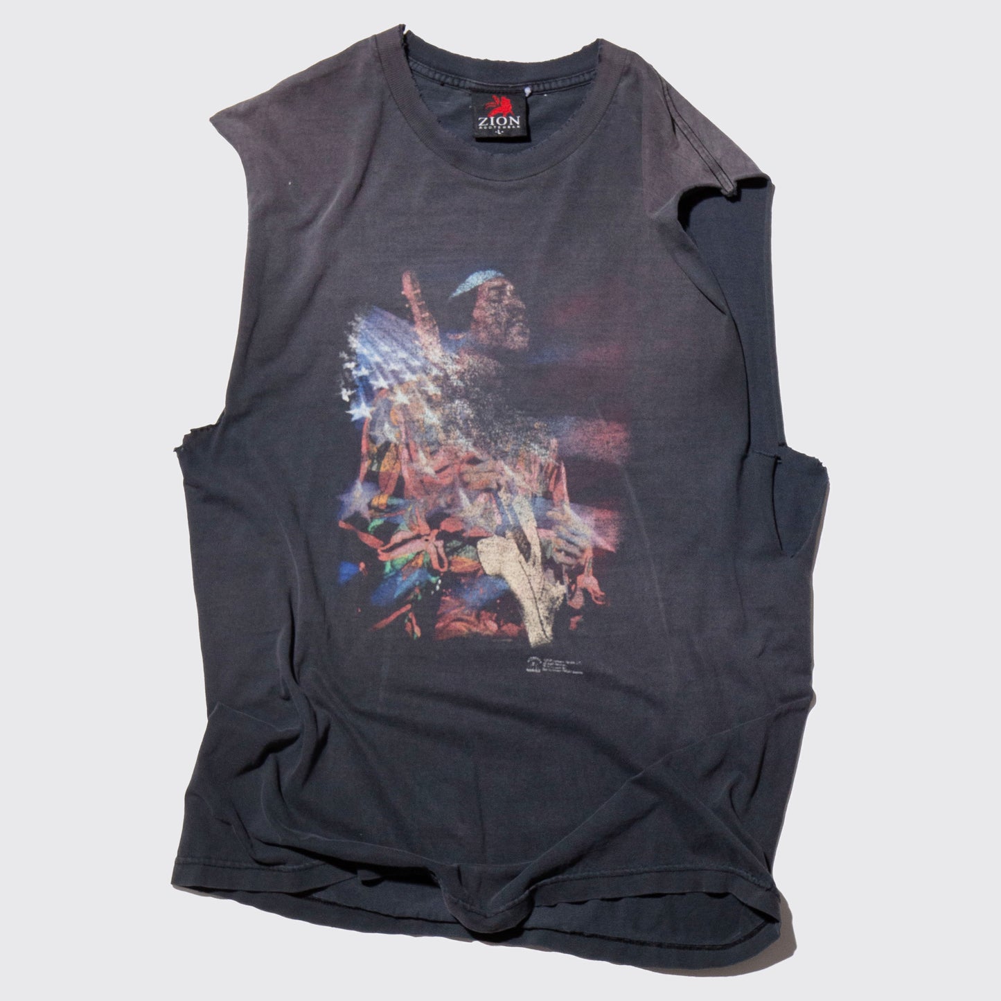 vintage just2000's Jimi Hendrix cut off t-shirt