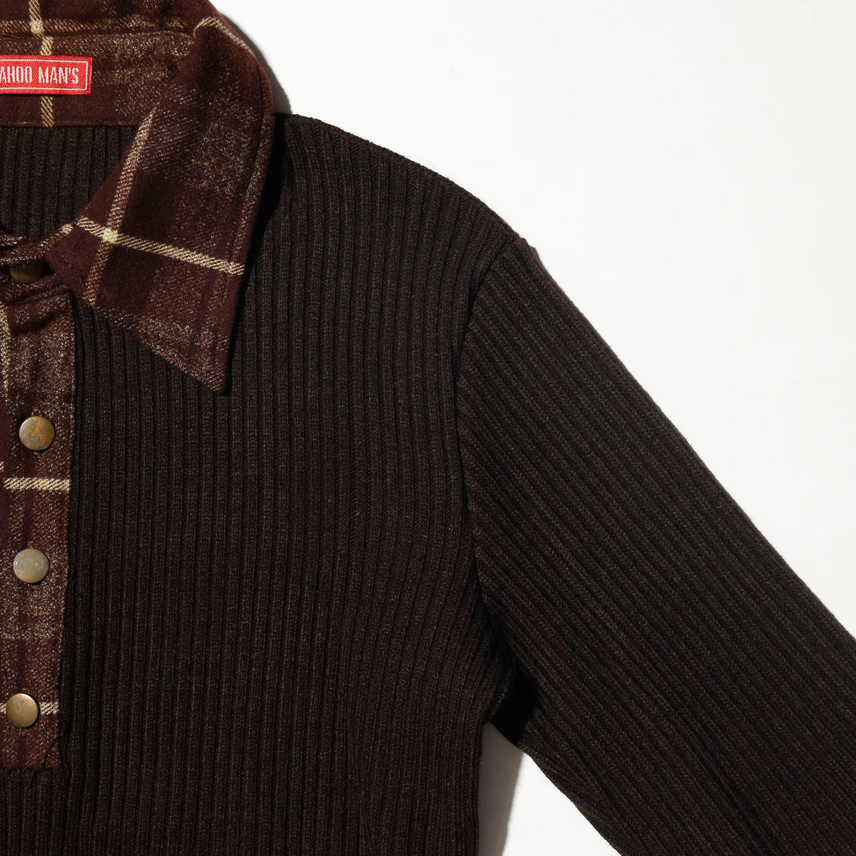 vintage switch rib knit polo shirt