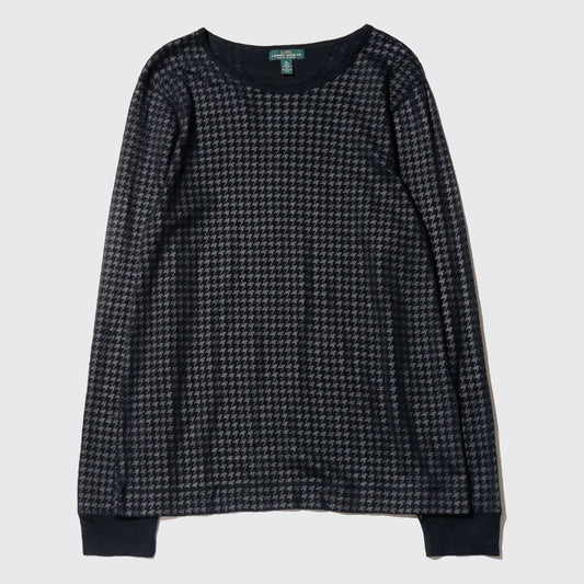 vintage lrl lauren jeans houndstooth elbow patch sweater