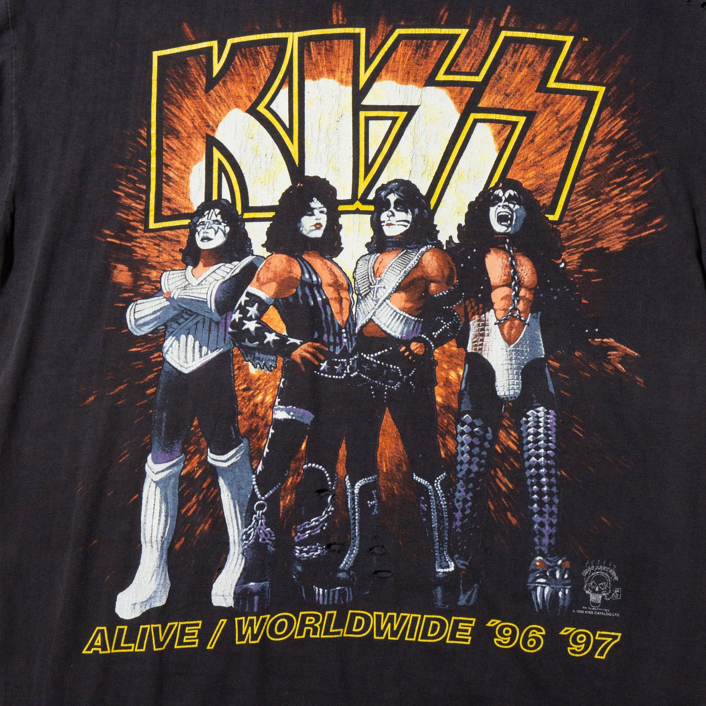 vintage 1996-96's KISS ALIVE WORLDWIDE t-shirt