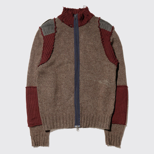 vintage napapijri hybrid commando knit jacket