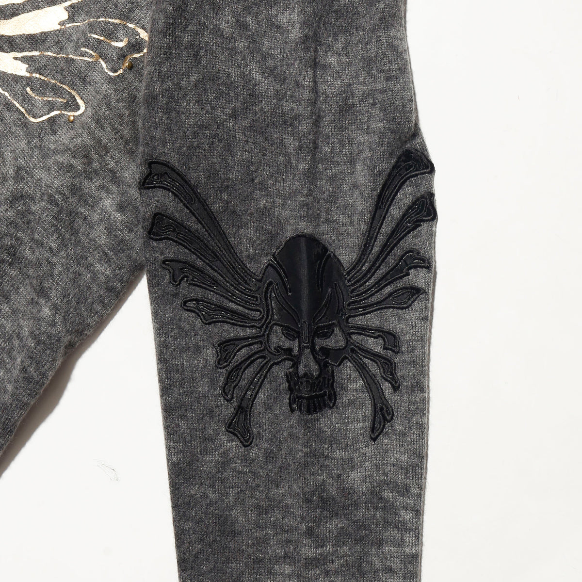 vintage ed hardy winged skull knit hoodie