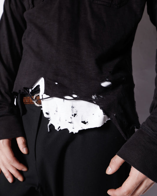 *one-off broken henry neck cut sew