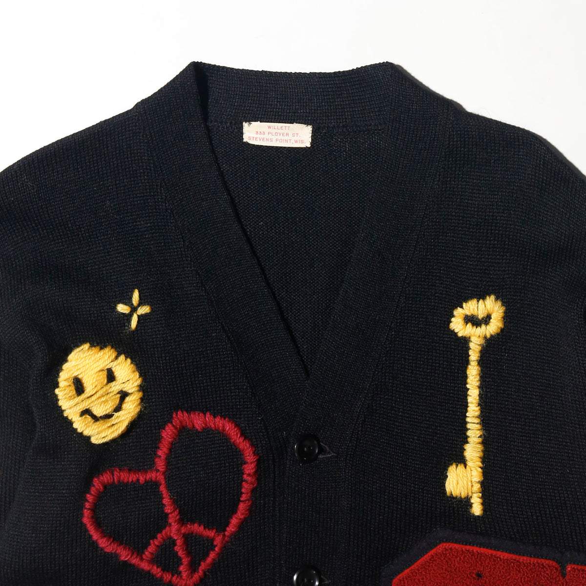*one-off 50-60's craft lettered cardigan