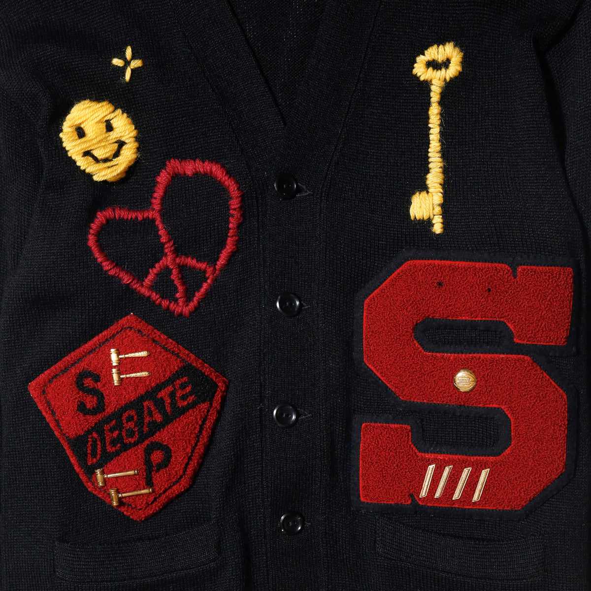 *one-off 50-60's craft lettered cardigan