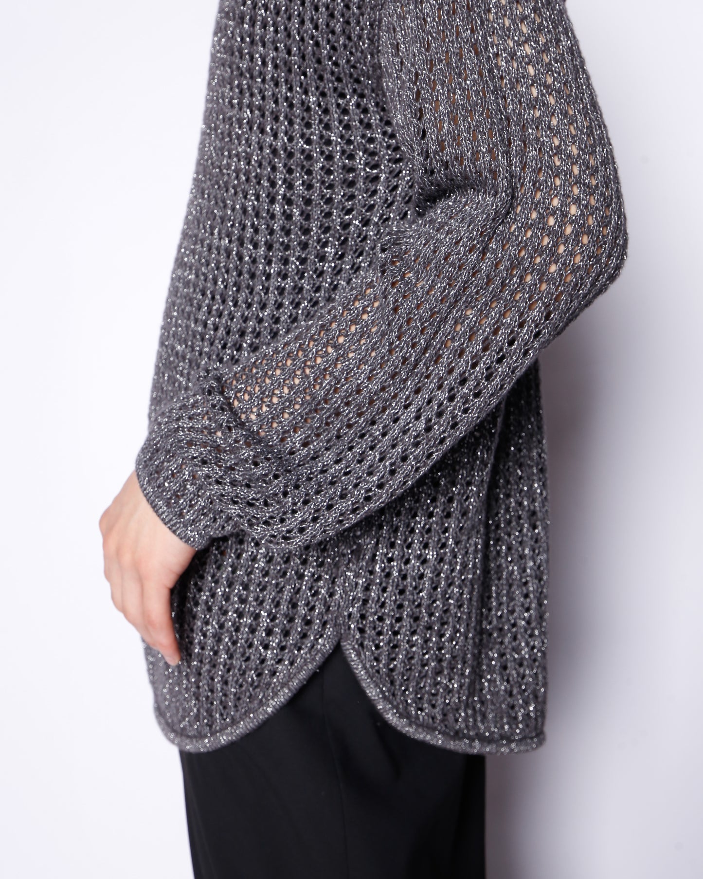 vintage lame fish net sweater
