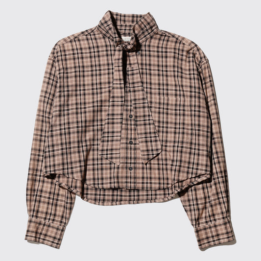 *one-off cropped bowtie shirt