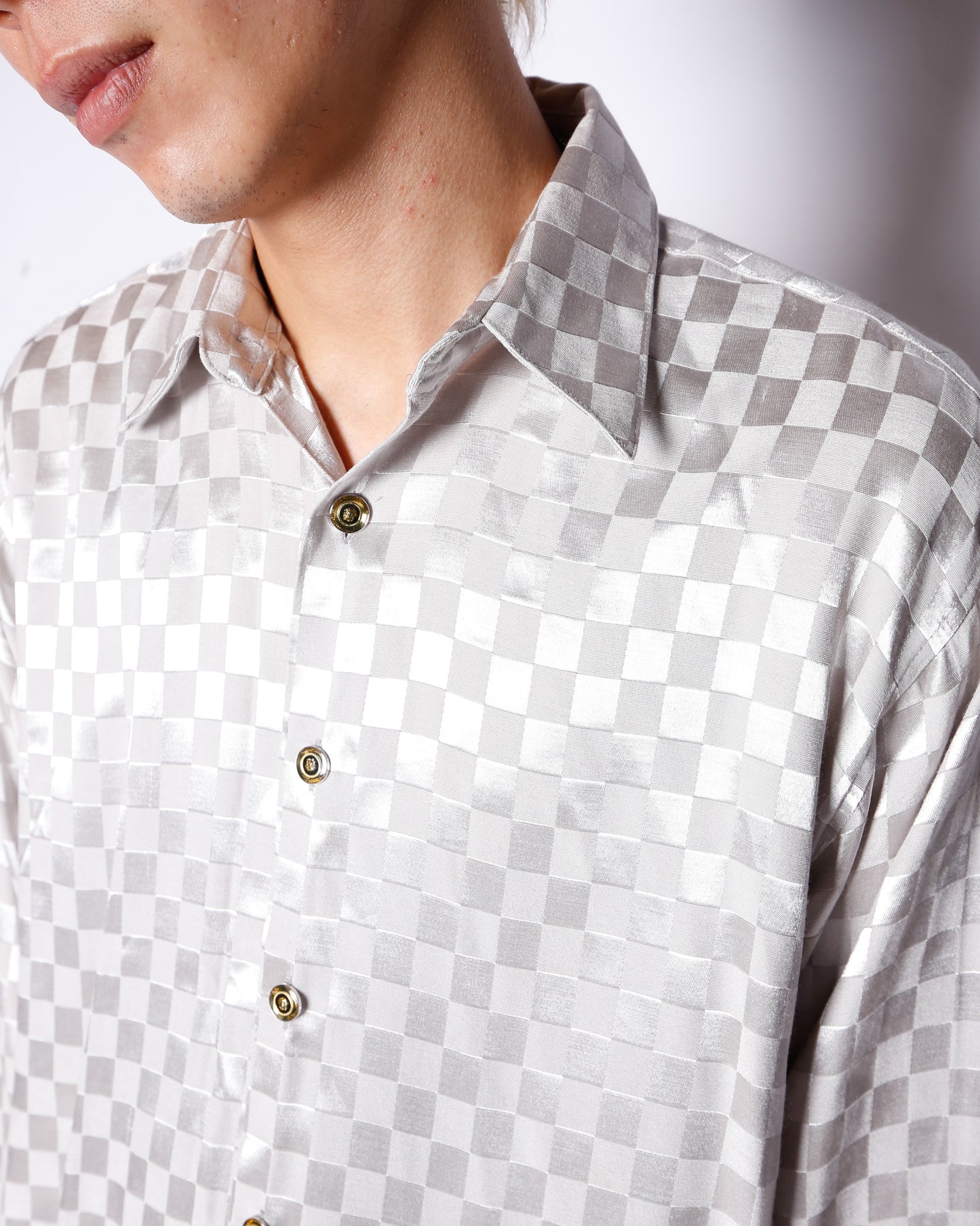 vintage shinny checker shirt