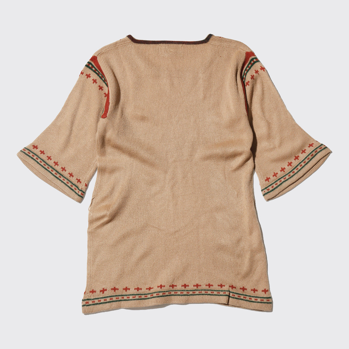 vintage 70's kenny classics tan bell sleeve boho acrylic sweater