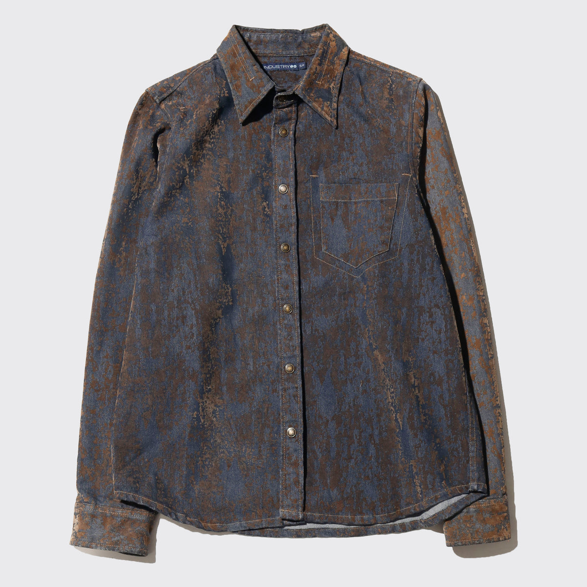 vintage dust flocky denim shirt