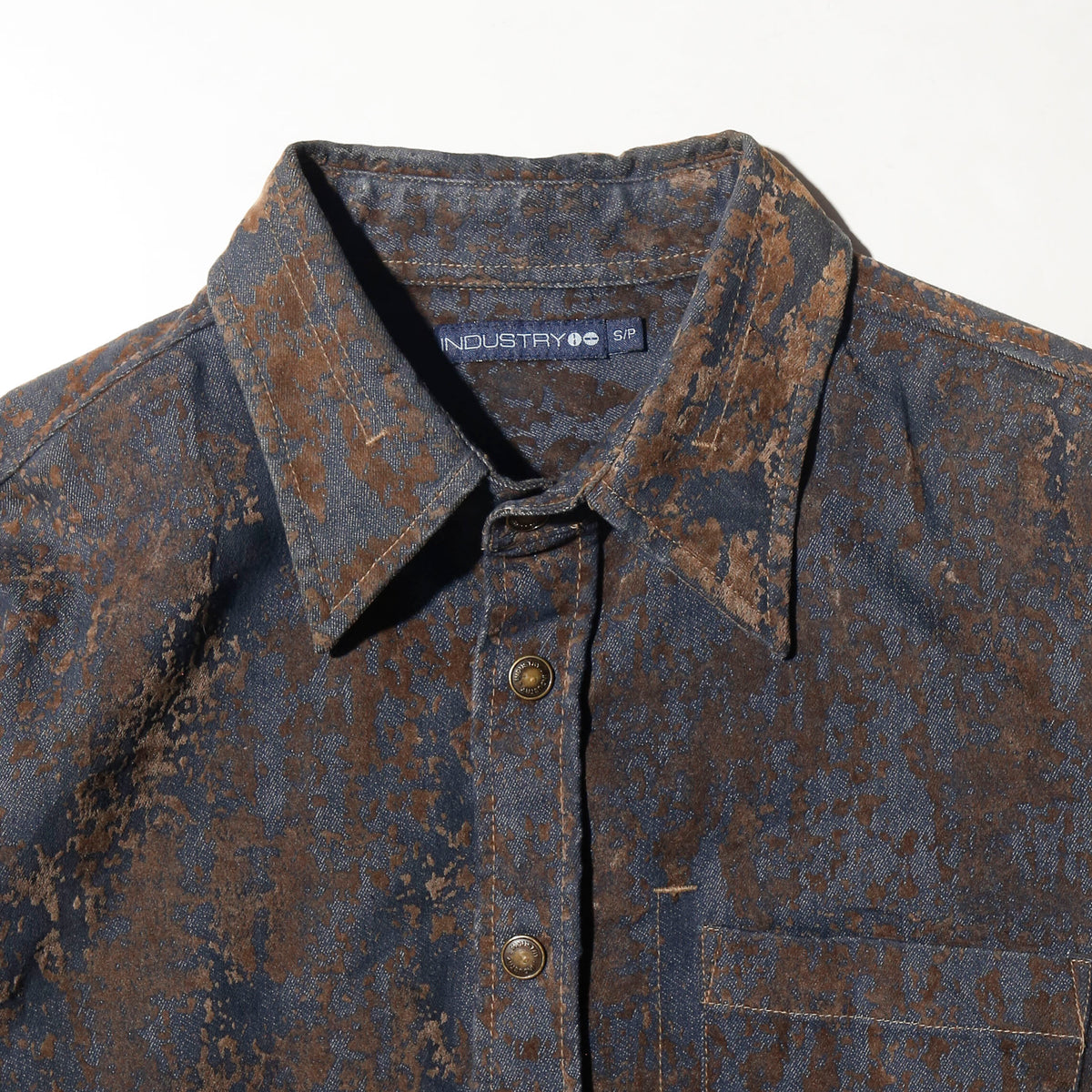 vintage dust flocky denim shirt
