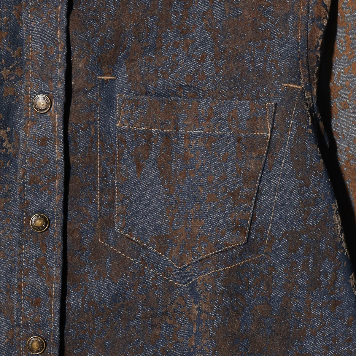 vintage dust flocky denim shirt