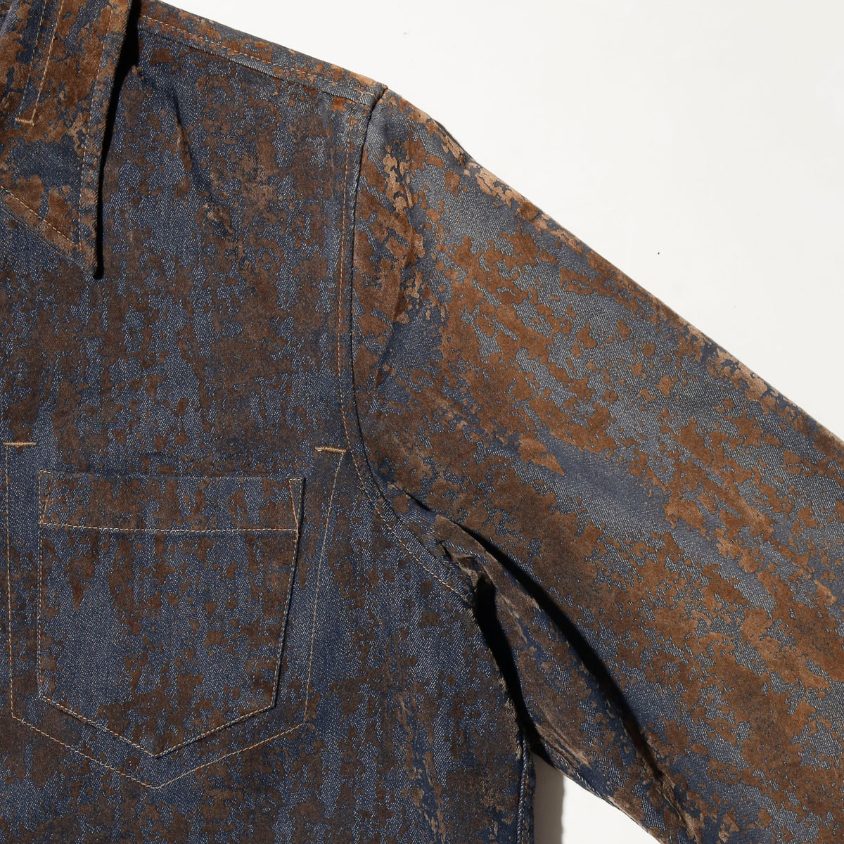 vintage dust flocky denim shirt