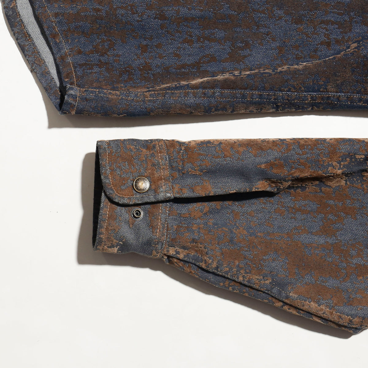 vintage dust flocky denim shirt