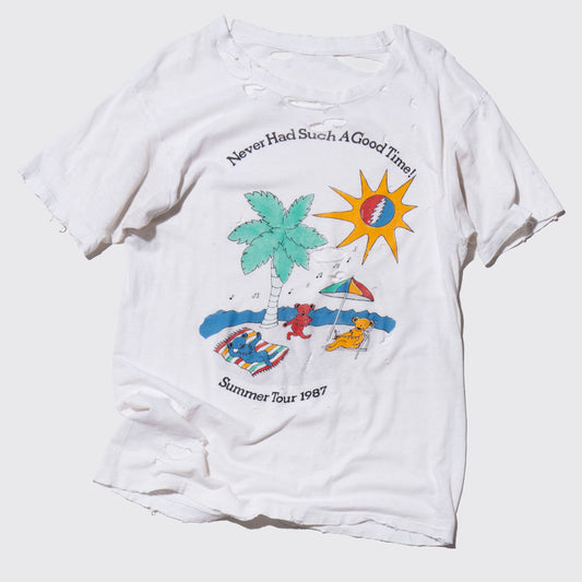vintage 1987's Grateful Dead summer tour broken t-shirt