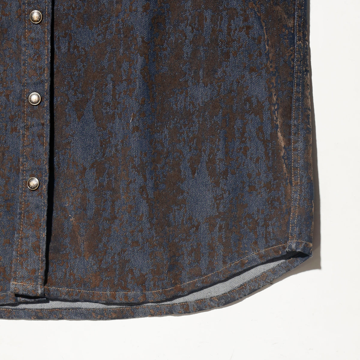 vintage dust flocky denim shirt