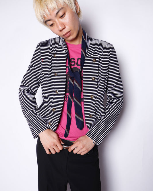 vintage border cotton napoleon jacket