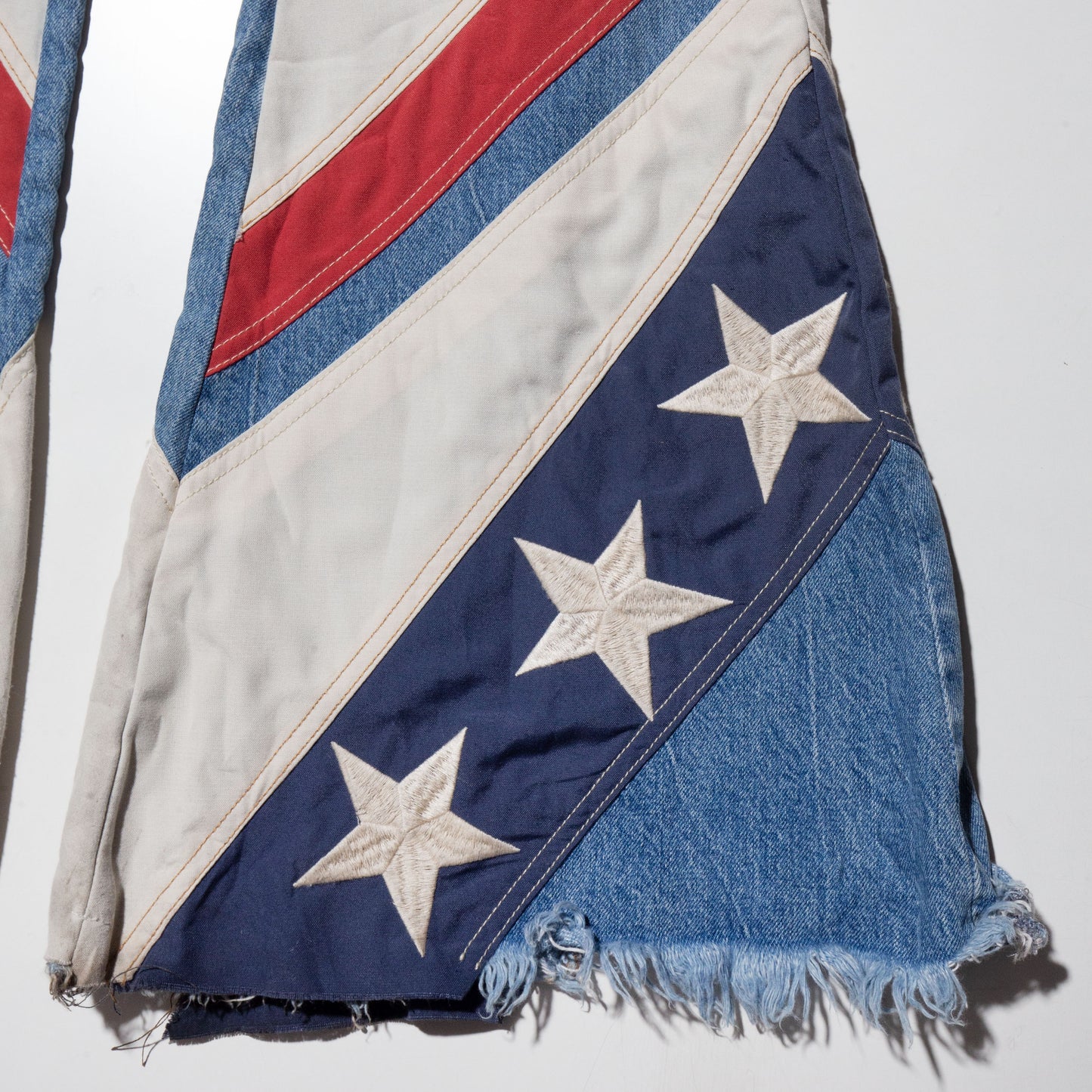 vintage star and stripe craft mega flare jeans
