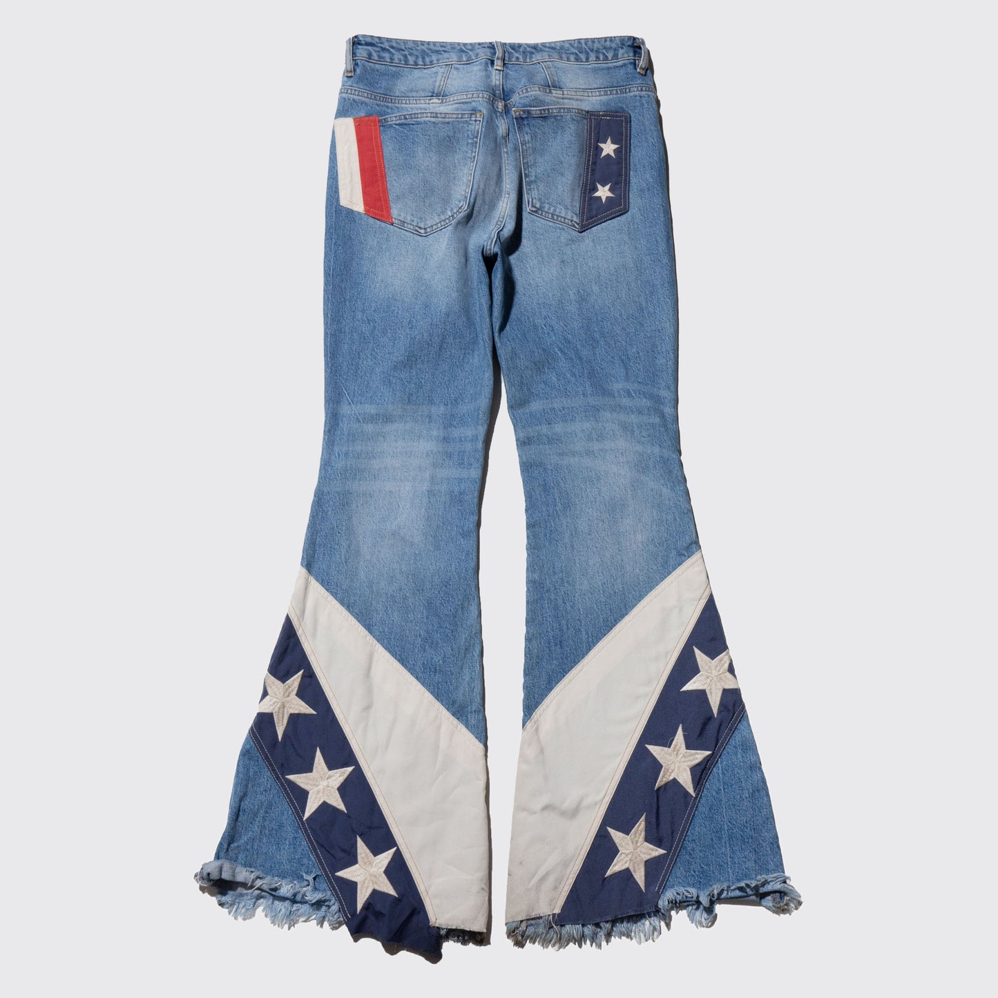 vintage star and stripe craft mega flare jeans