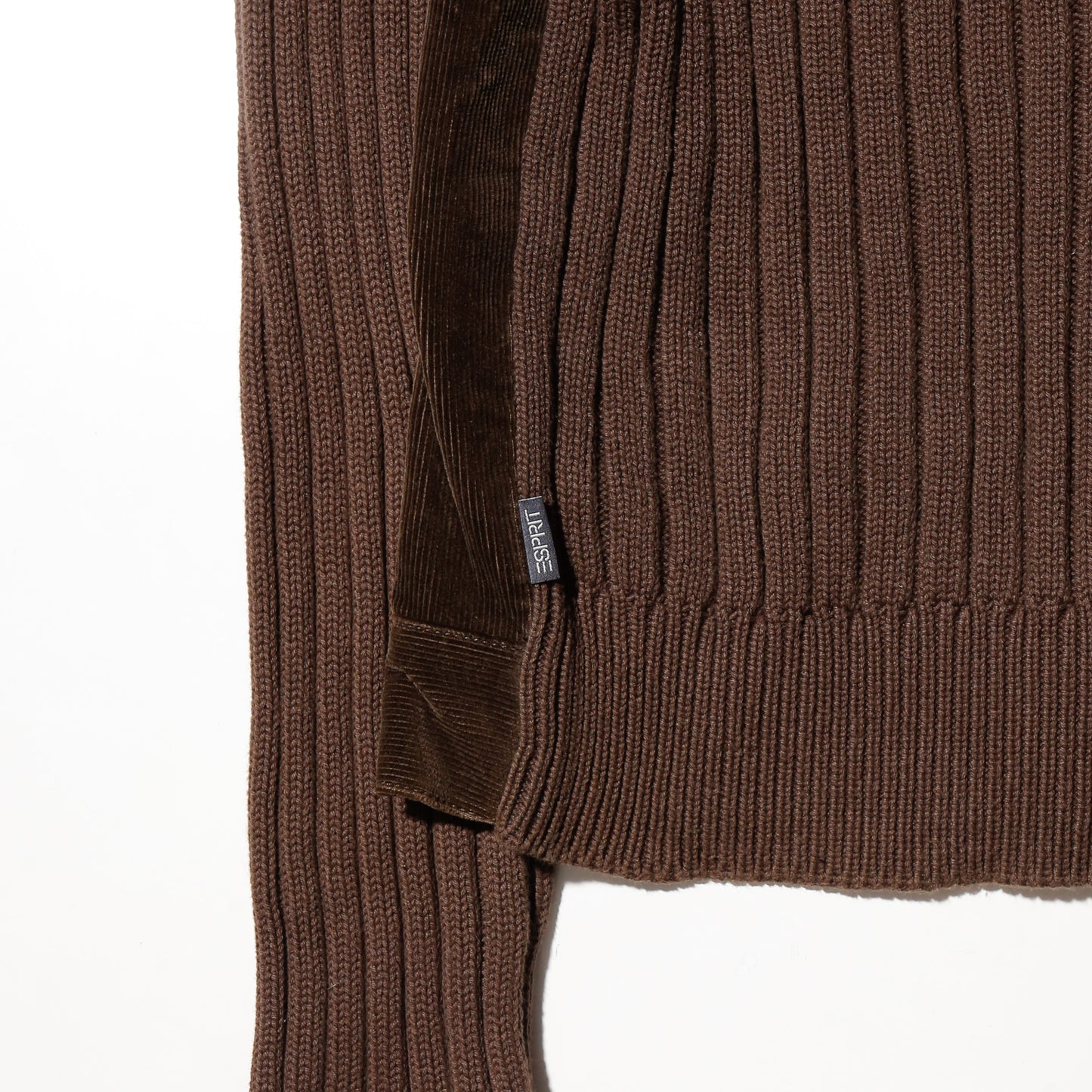 vintage esprit corduroy combi knit trucker jacket