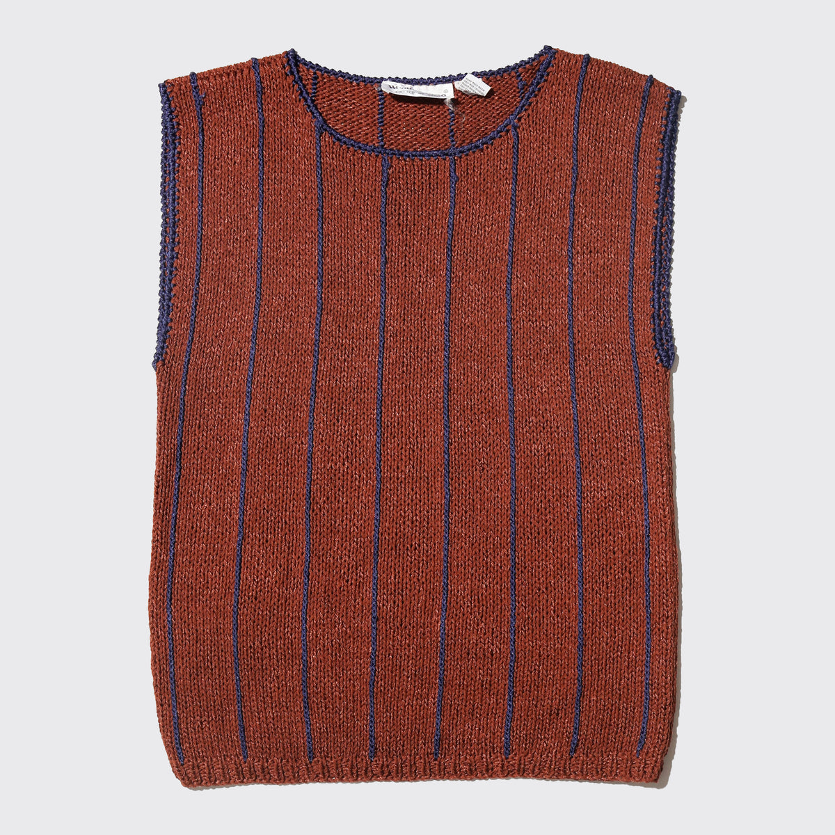 vintage stripe hand knit vest