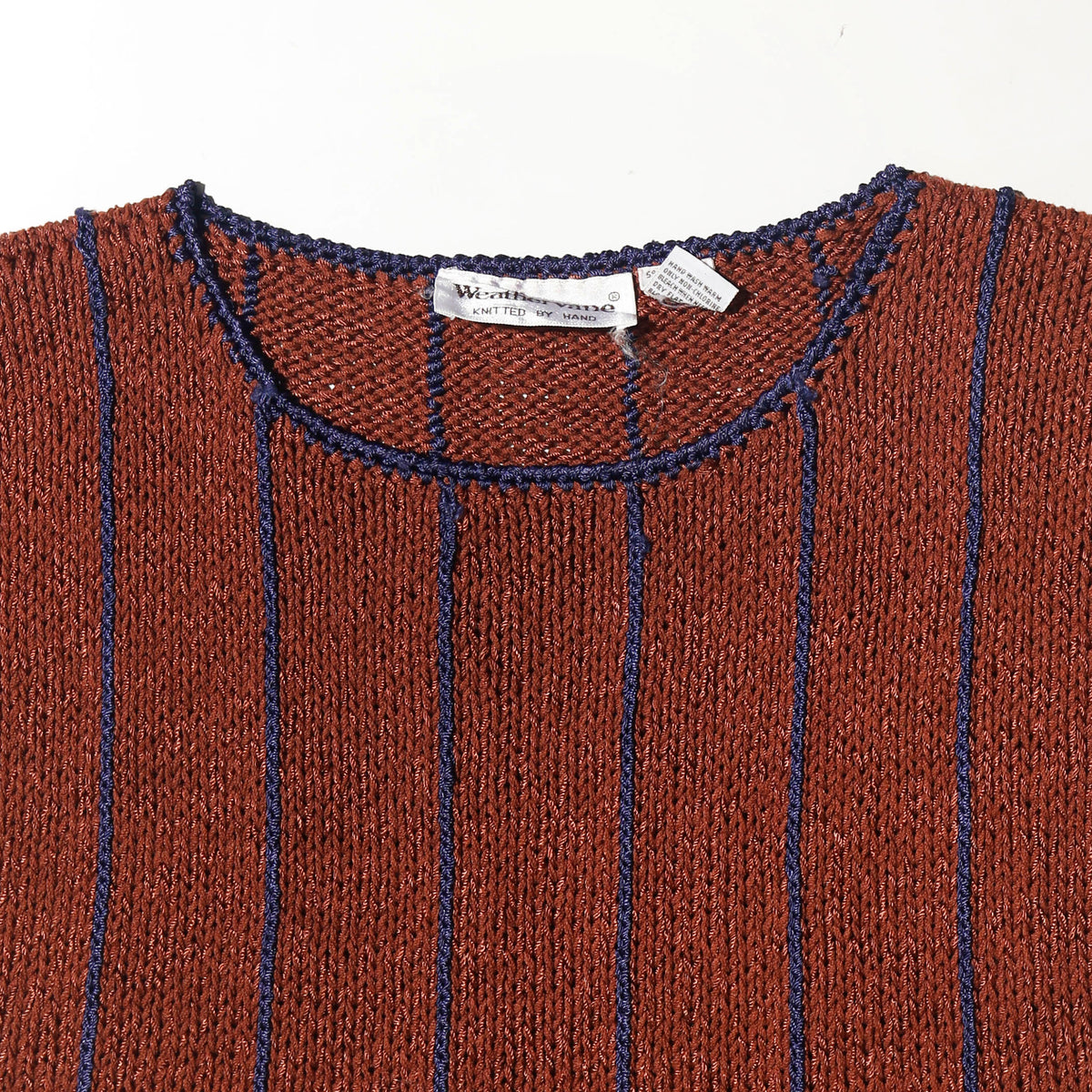 vintage stripe hand knit vest