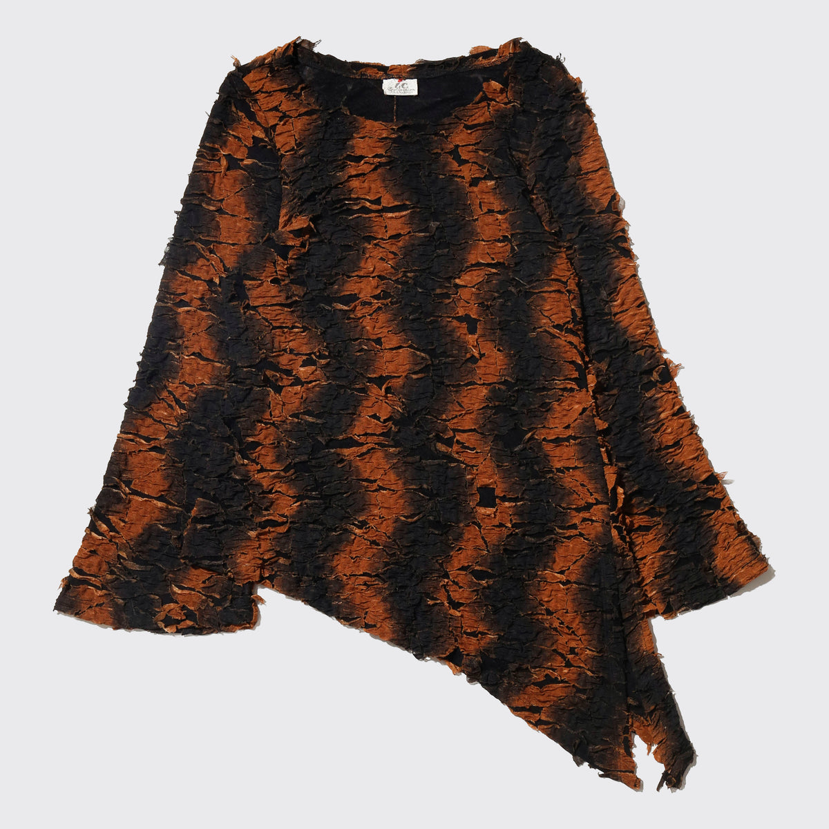 vintage asymmetry distressed cut sew