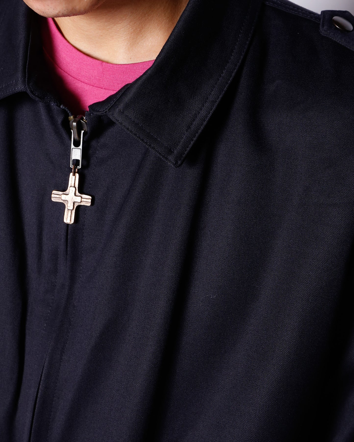 vintage italian navy cross top drizzler jacket