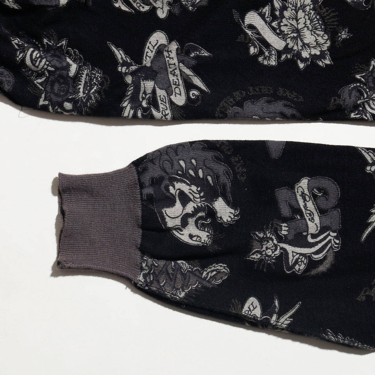 vintage ed hardy tatoo all over print hoodie