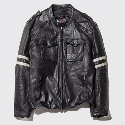 vintage line motocross leather jacket