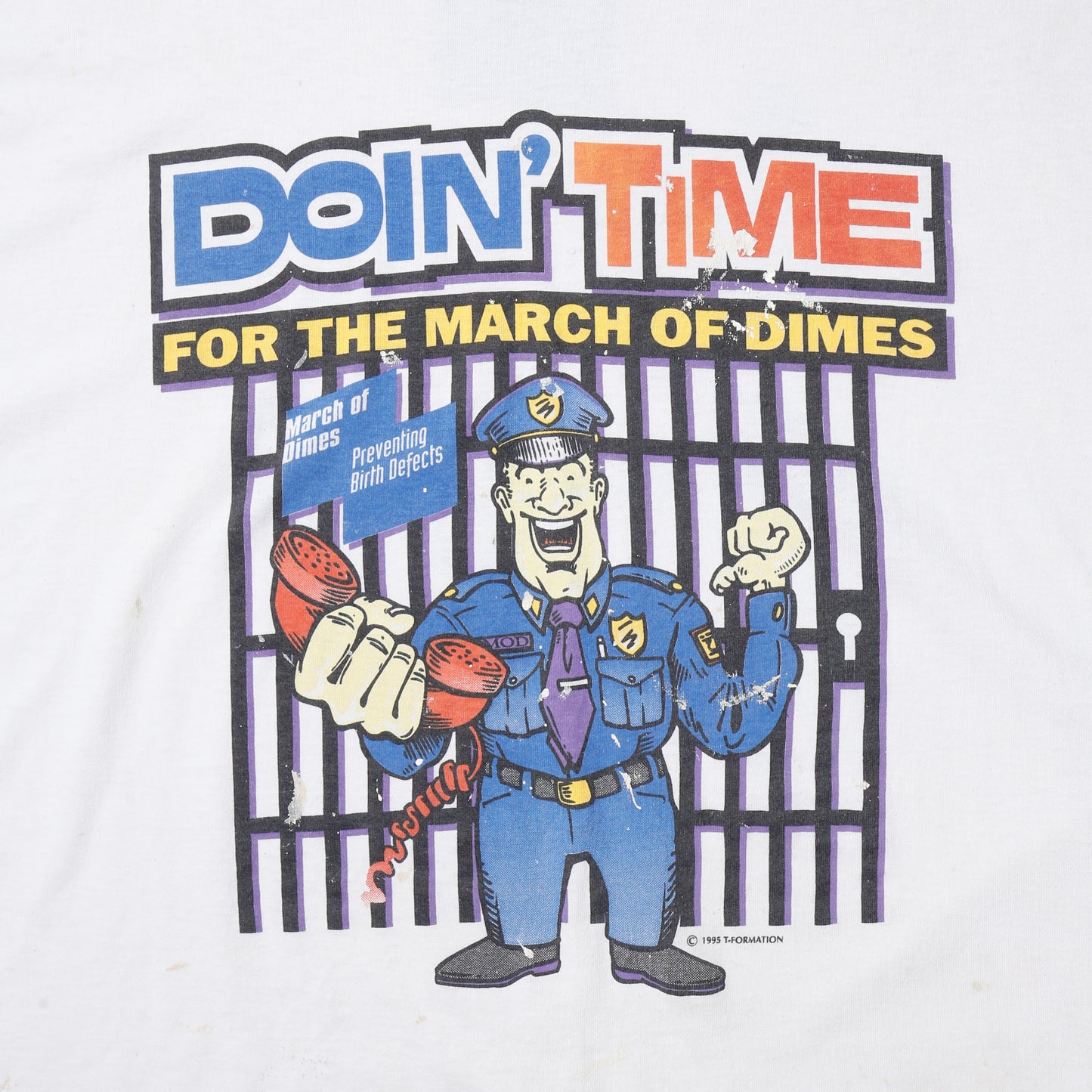 vintage 1995's march of dimes charity t-shirt