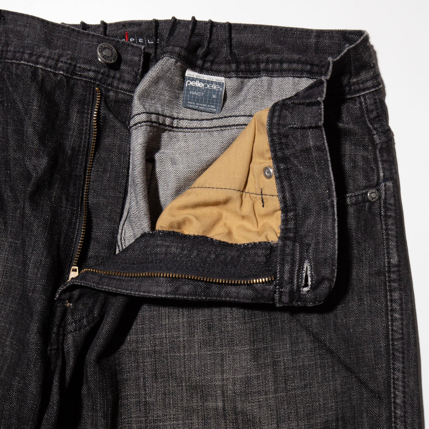 vintage pelle pelle fade cropped baggy shorts