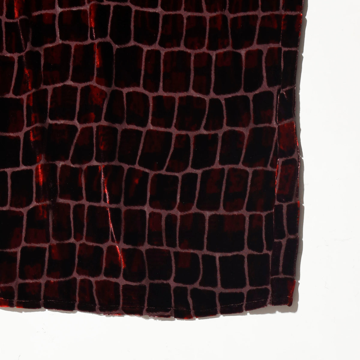 vintage bloody croc velvet sheer shirt