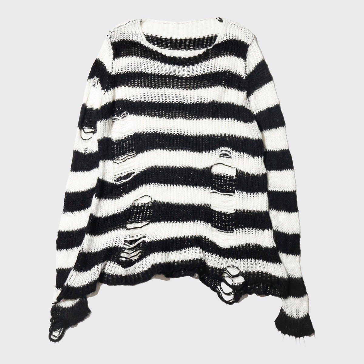 *one-off broken low gauge border sweater