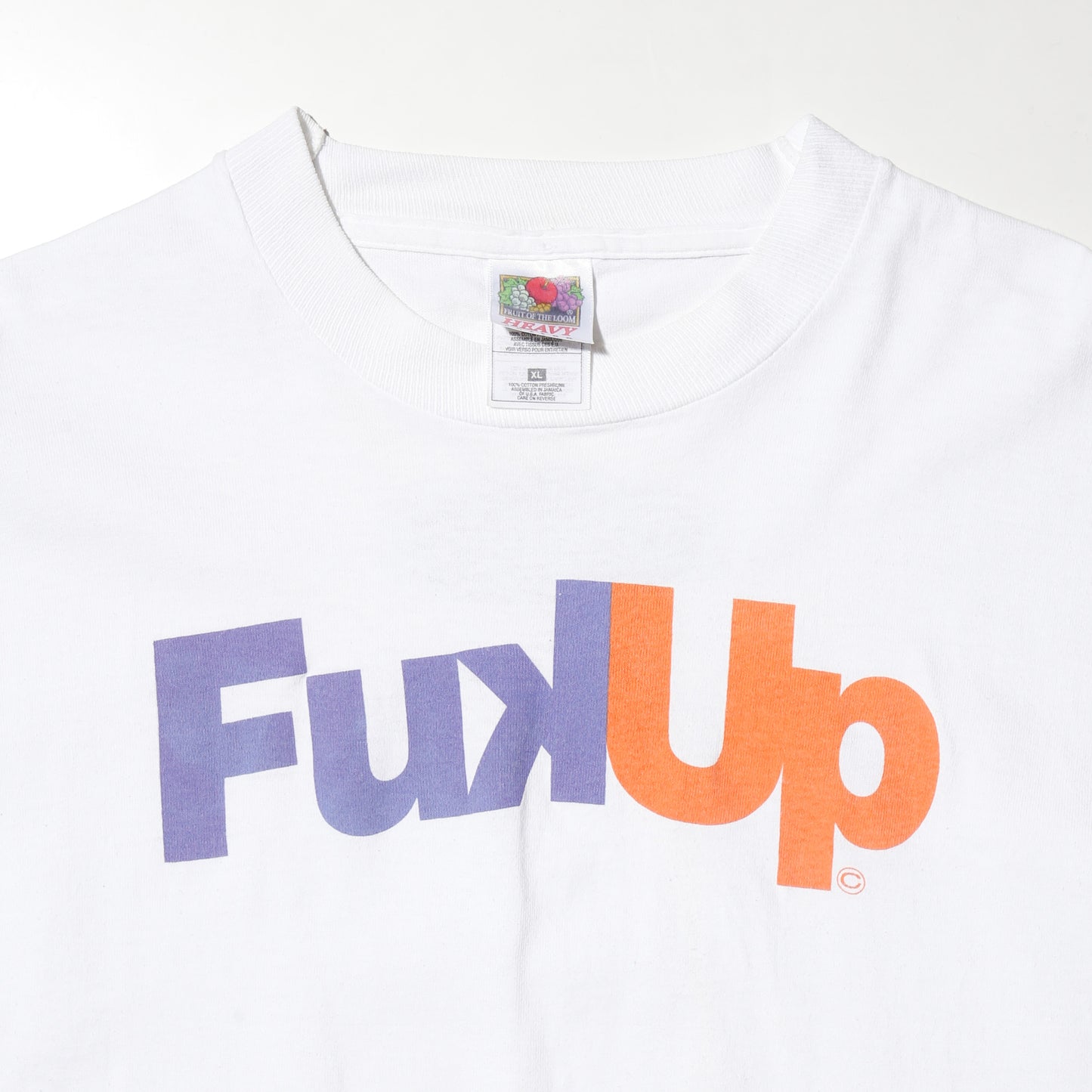 vintage 90's palazzo "f*ck up" parody t-shirt