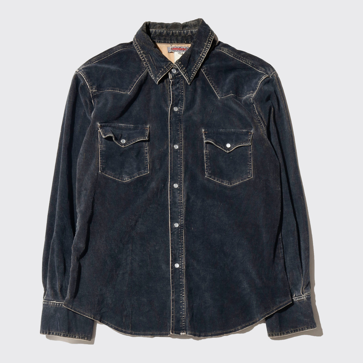 vintage distressed textured western shirt
