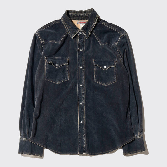 vintage distressed textured western shirt