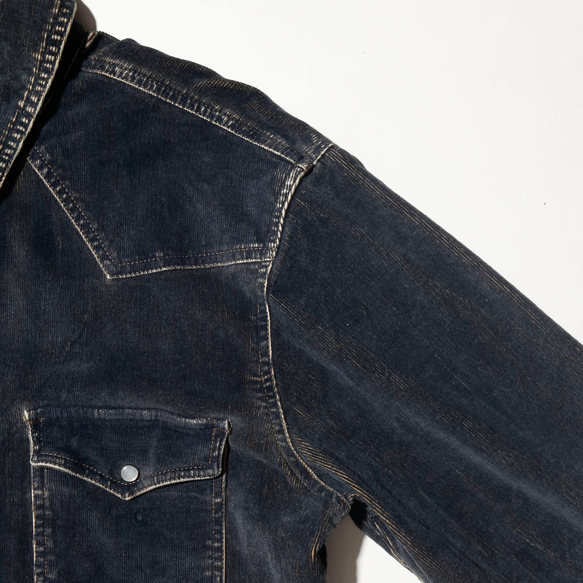vintage distressed textured western shirt