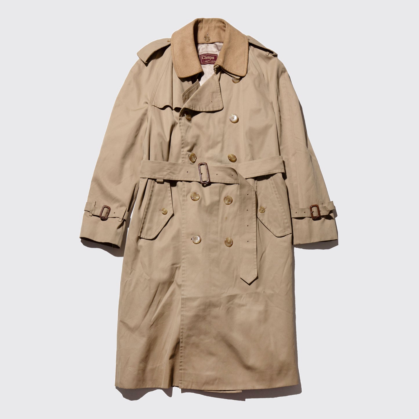 vintage chaps ralph lauren trench coat , detachable collar/liner