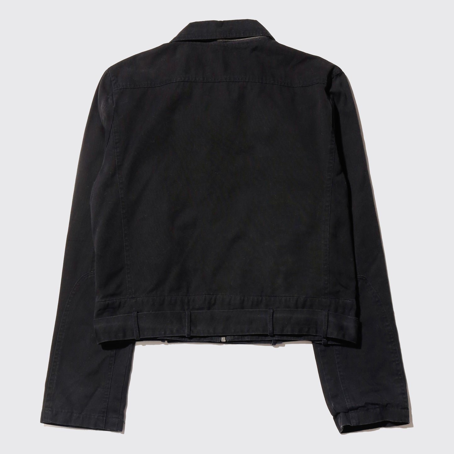 vintage cropped riding jacket, detachable collar