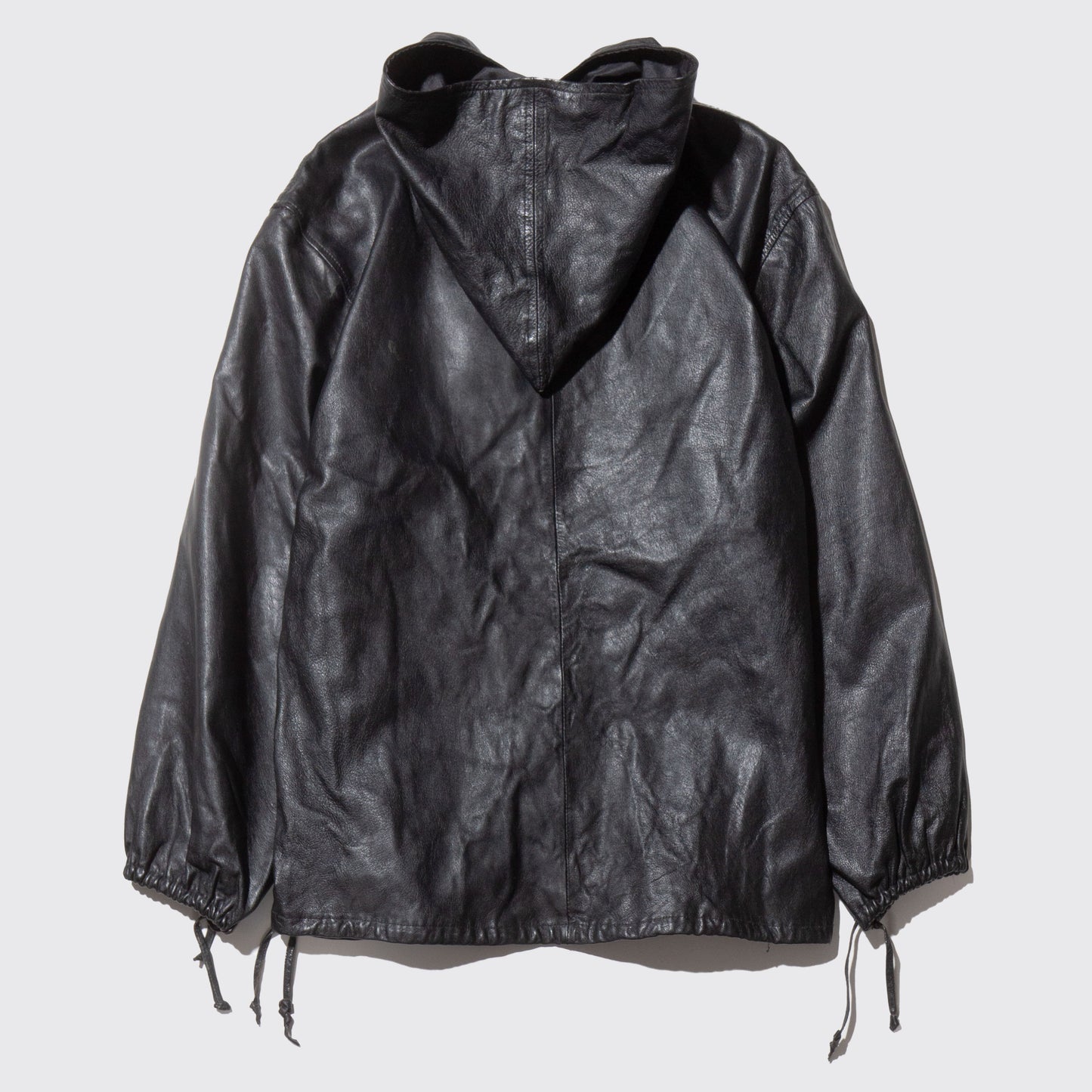 vintage leather anorak pullover