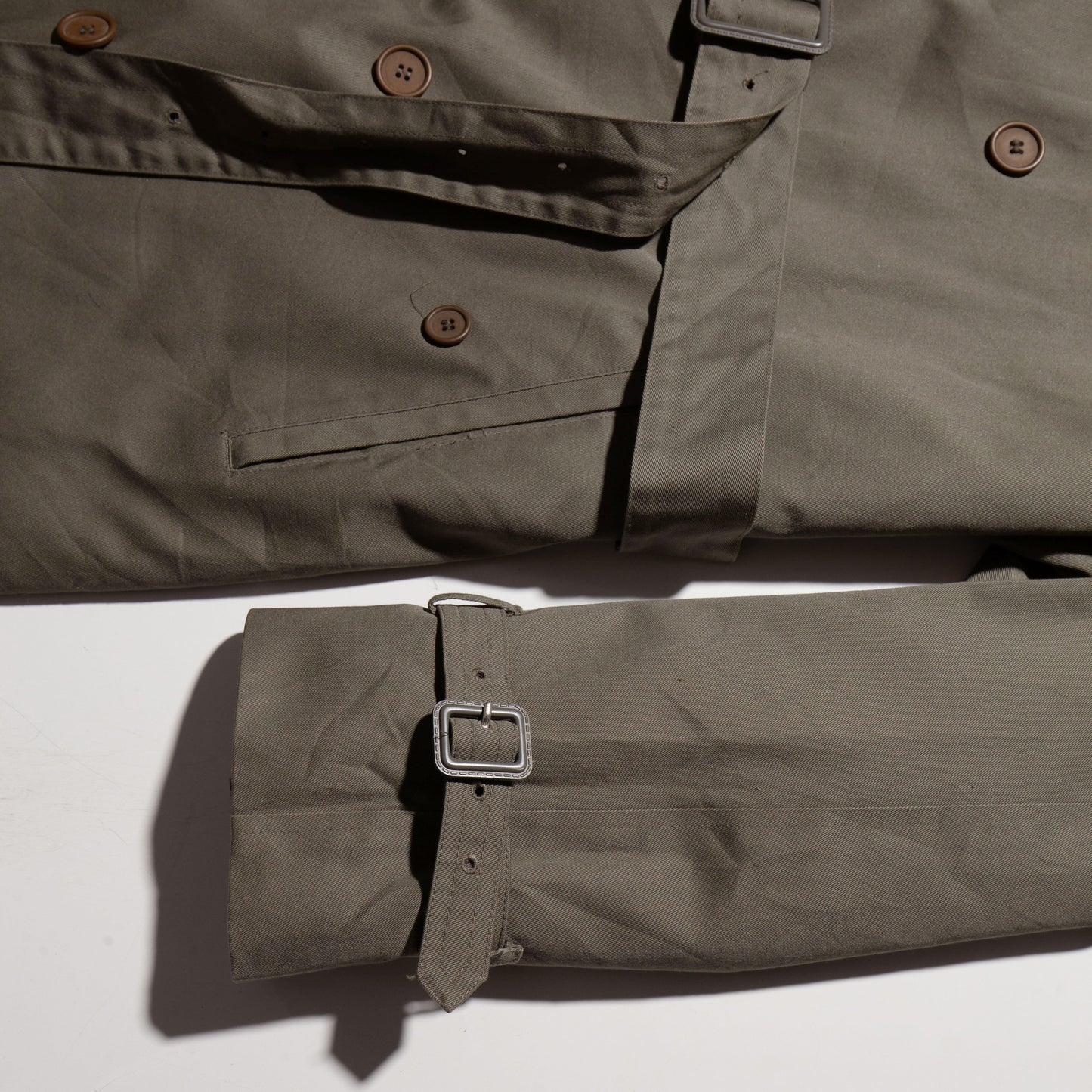 vintage detachable collar long trench coat