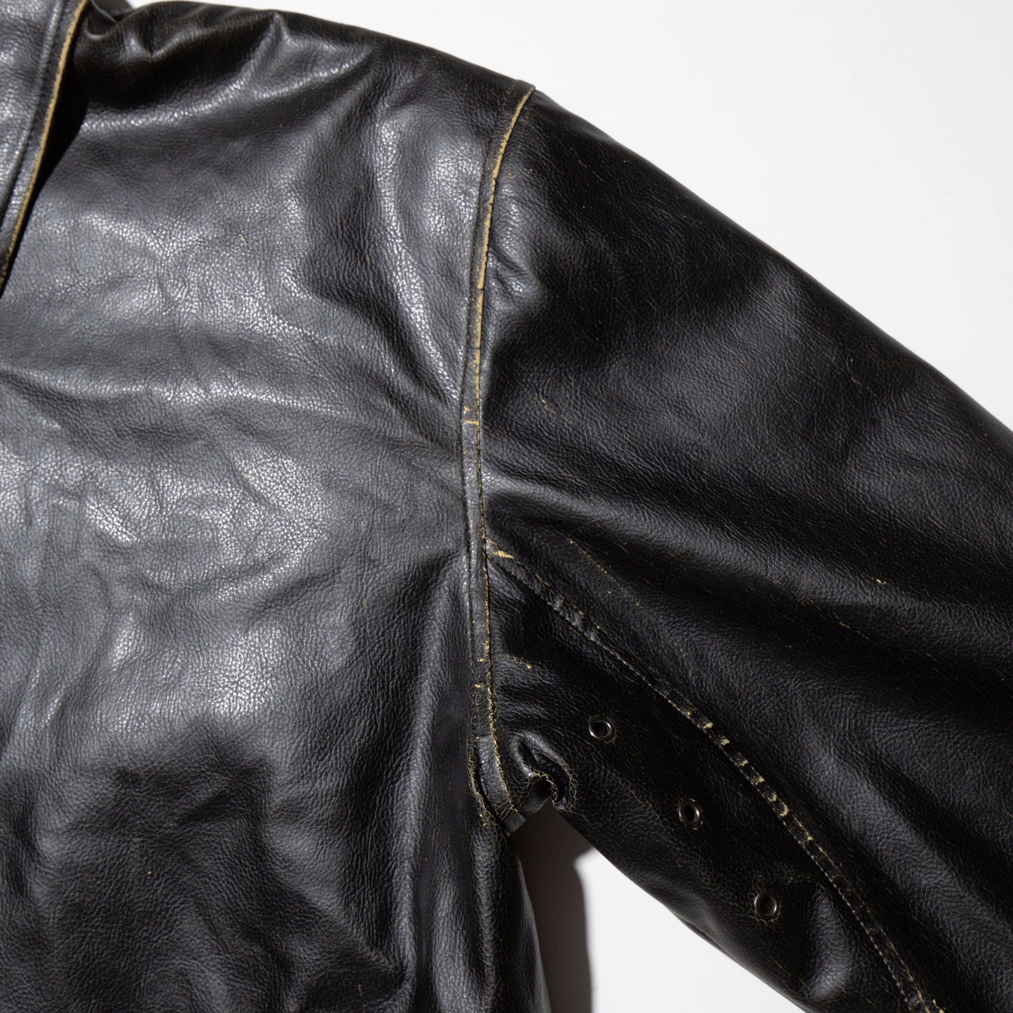 vintage faded faux leather jacket