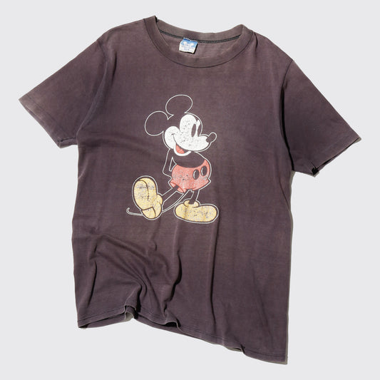 vintage 80's disney mickey mouse fade t-shirt