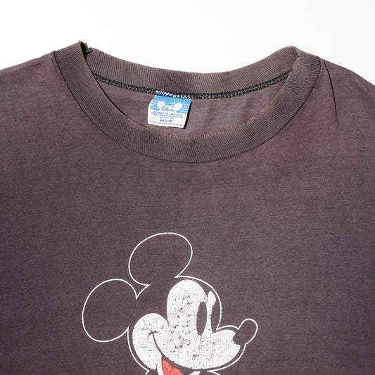 vintage 80's disney mickey mouse fade t-shirt