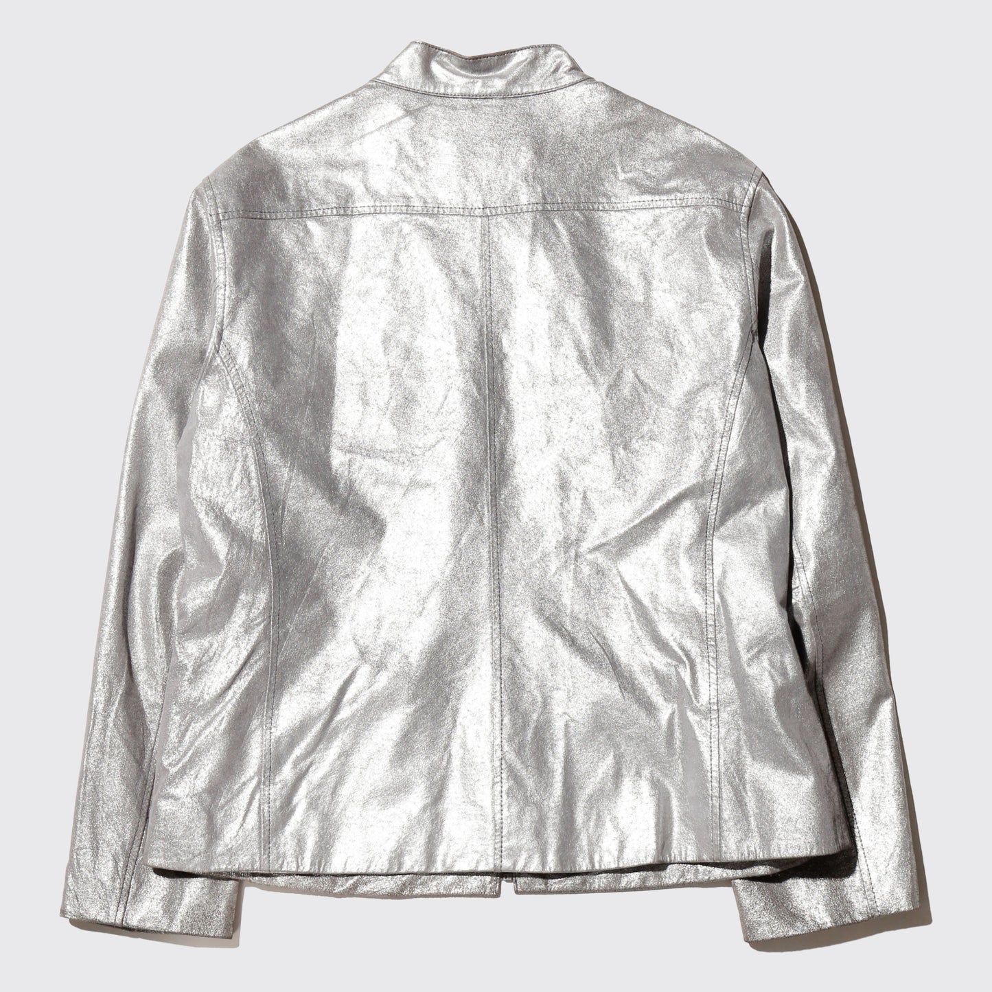 vintage sliver single leather jacket