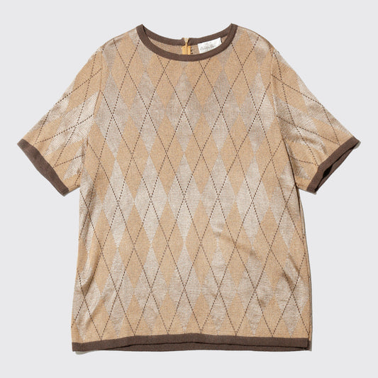vintage argyle knit h/s