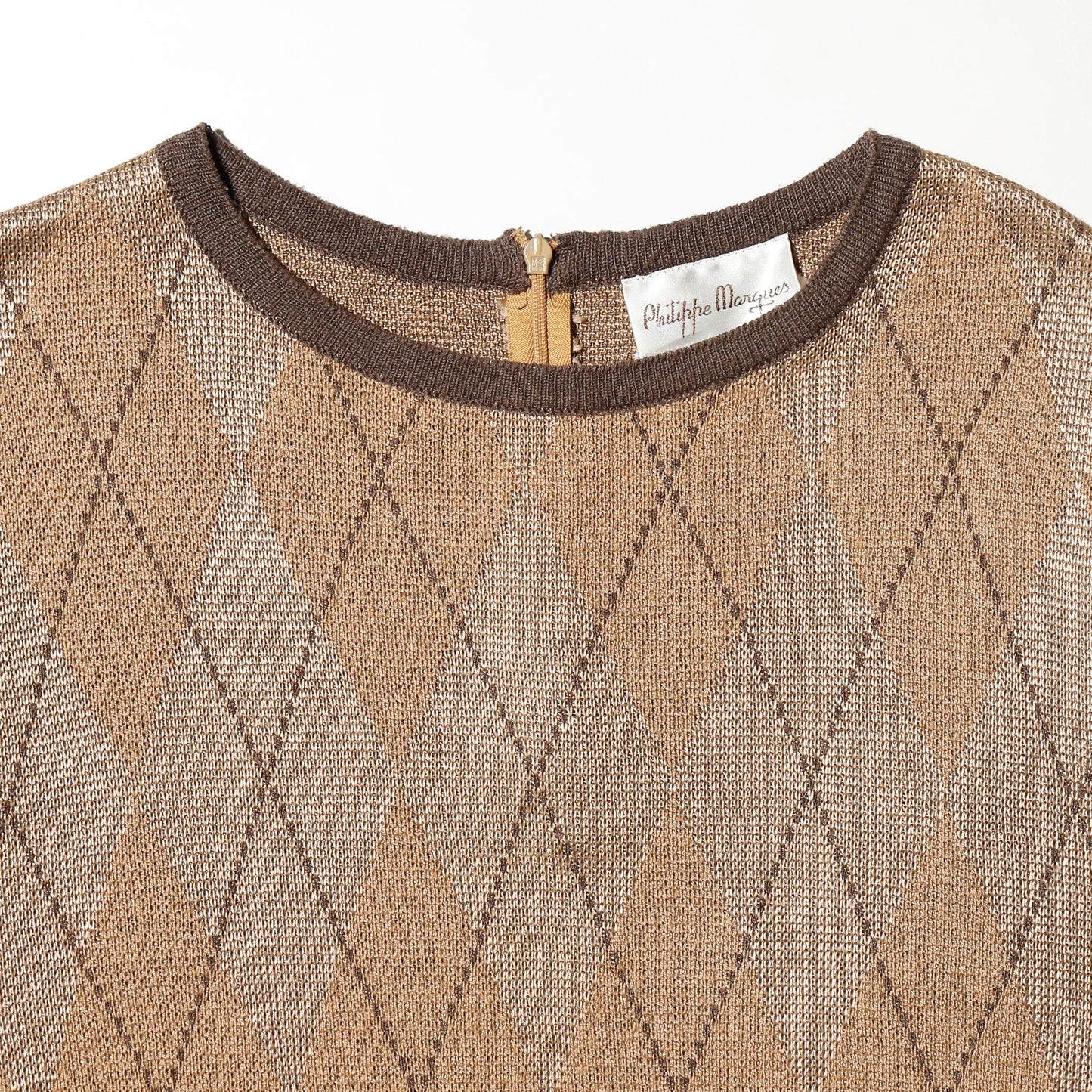 vintage argyle knit h/s