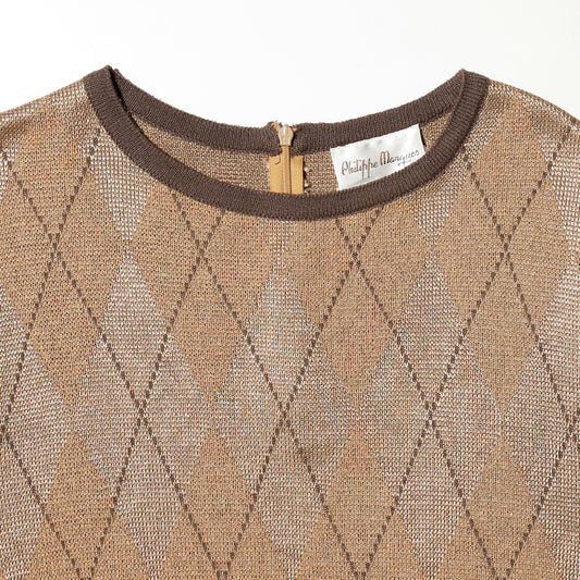 vintage argyle knit h/s