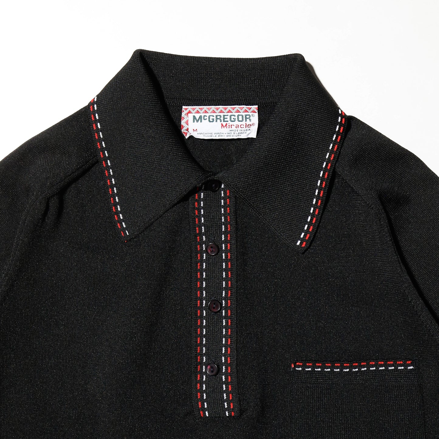 vintage 70's mcgregor stitch acrylic polo h/s